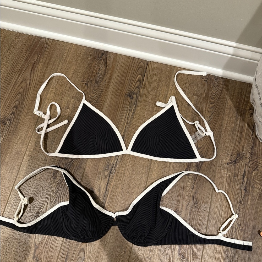 Black and White Bikini Set